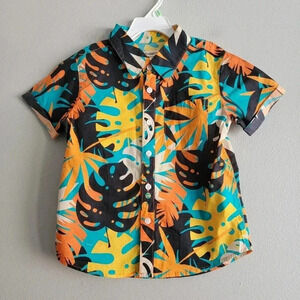 Appaman Tropical Palm button up Shirt Short Sleeve Beach 6